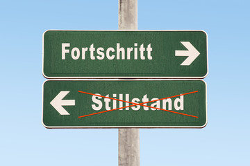 Schild 325 - Fortschritt
