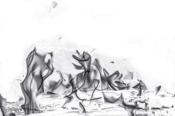 Abstract fire on white background