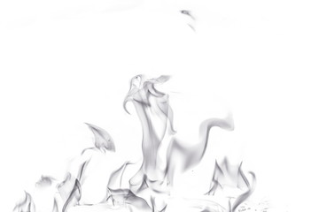Abstract fire on white background