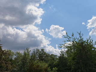Sky and clouds for background.