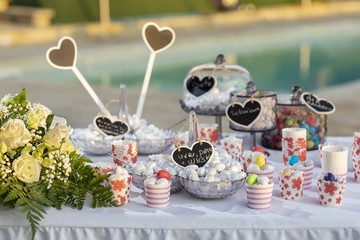 wedding, present, gift, detail, party, bomboniera, bomboniere, ceremony, baptism, italian, favors, restaurant, food, glass, festive, ribbon, background, guest, rose, sweet, indoor, confetti, closeup, 