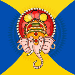 illustration of a Creative Card, Poster or Banner for Festival of Ganesh Chaturthi Celebration.
