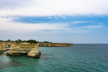 Fototapeta premium Faraglioni di Torre Sant Andrea, Puglia, Salento, Italy, Otranto
