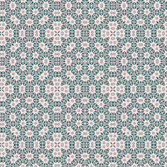 Seamless color pattern from a variety of shapes.