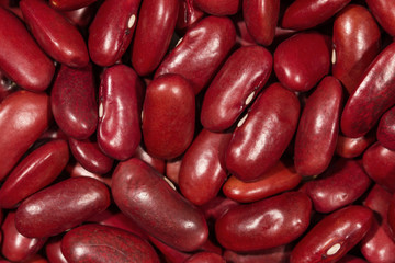 Close up red kidney bean texture background