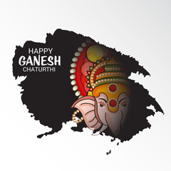 illustration of a Creative Card, Poster or Banner for Festival of Ganesh Chaturthi Celebration.
