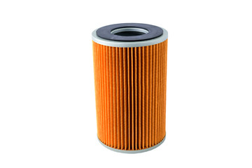 Oil , fuel or air filter for car  isolated on white background.