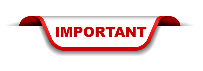 red and white banner important