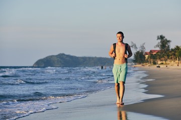 Man walking on the beach