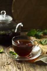 Hot mint tea