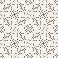 Vector seamless pattern. Modern stylish abstract texture. Repeating wavy geometric tiles..