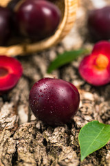 Plums. Selective focus.