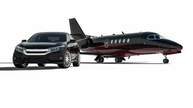 rich lifestyle transportation vehicles / 3D render image representing rich lifestyle transportation vehicles  