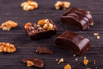 Chocolates with walnut