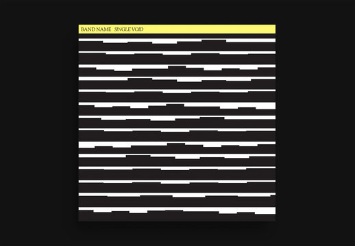 Yellow and Black Colorblock CD Cover Layouts