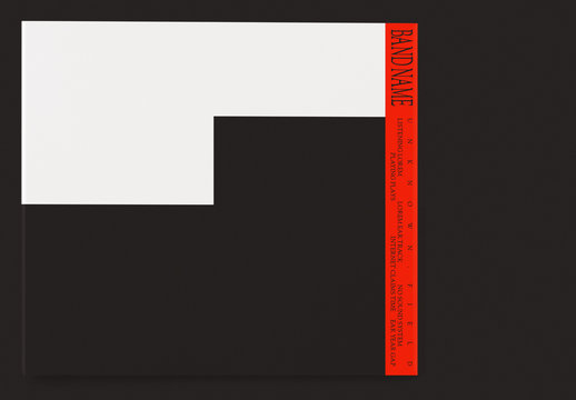 Red and Black Colorblock CD Art Layouts for Digipak