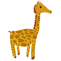 Cute vector giraffe sketch for illustration alphabet