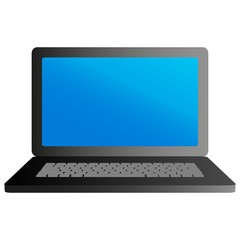 laptop, computer, vector illustration