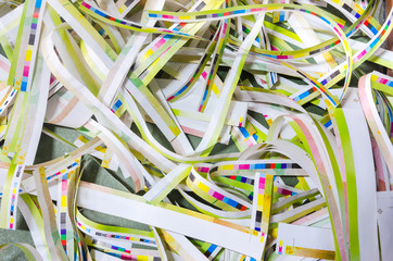 CMYK color on printed sheets of paper after cutting