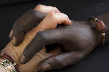 Fototapeta premium black and white hands