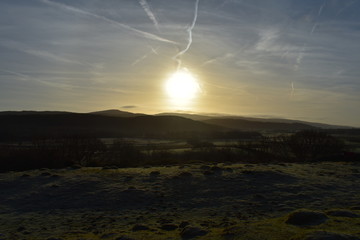 Sunrise over a marsh