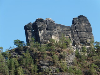Sächsische Schweiz - Fels sieht aus wie Lokomotive
