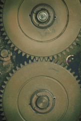 Gears in a hitch abstract background conceptual image reflecting the essence of the relationship