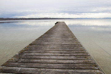 Fototapeta premium Kładka dla pieszych Ammersee