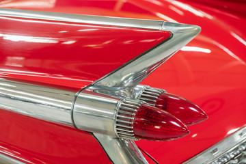 Red classic Cadillac rear light