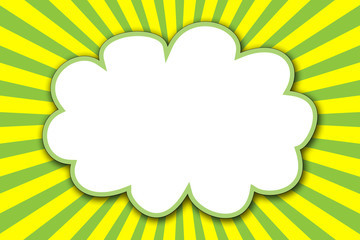 Cloud shape on the colorful background