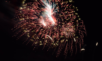 firework display for celebration by night, magical fireworks