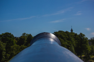 down the barrel