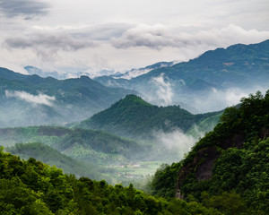 misty landscape