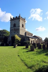 Fototapeta na wymiar St Helen and the Holy Cross Church, Sheriff Hutton, North Yorkshire.