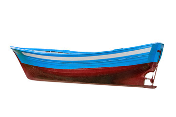 wooden fishing boat isolated on white background © sergiy1975