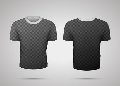 Sport t-shirt with shadows on transparent background