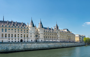 Fototapeta na wymiar La Conciergerie - ex royal palace and prison at summer day, Paris, France