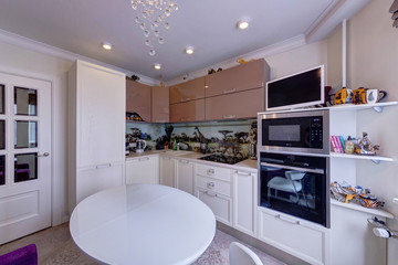Plakat Kitchen with the built-in equipment 