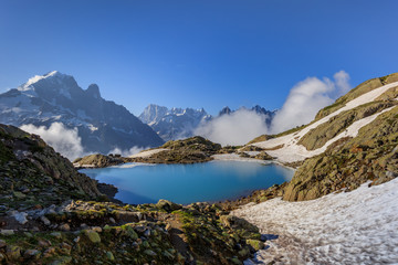 Fototapeta na wymiar Lac Blanc, Graian Alps, France