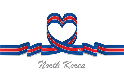 North Korea love flag