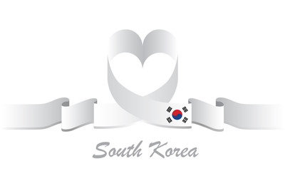 south korea love flag