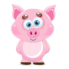 Obraz na płótnie Canvas Cute pig icon