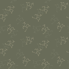 UFO military camouflage seamless pattern in in different shades of green and beige colors