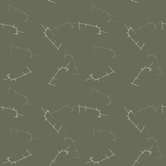 UFO military camouflage seamless pattern in in different shades of green and beige colors