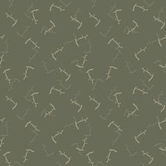 UFO military camouflage seamless pattern in in different shades of green and beige colors