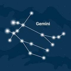 Obraz na płótnie Canvas The constellation Gemini (The Twins) - Vector