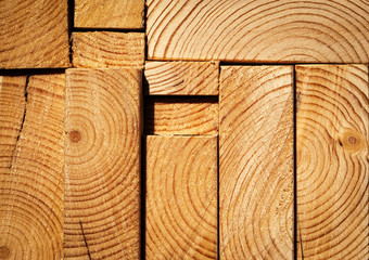 detail on cut of wooden beam