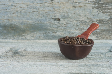 black pepper peas close-up, macro photo.