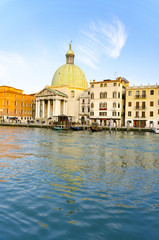 Fototapeta na wymiar Canal Grande at San Simeone Piccolo, Venice, Italy