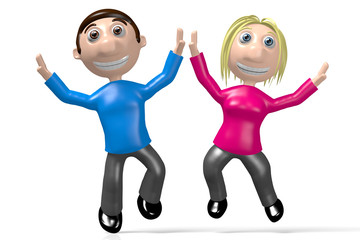 3D people - wife, husband